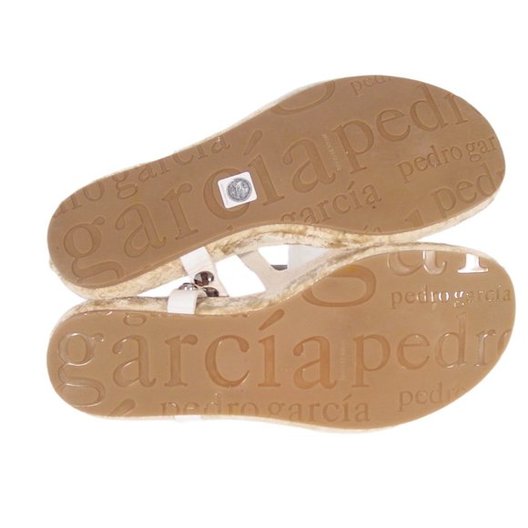 PEDRO GARCIA Judith $595 Swarovski Crystal T-Strap Sandals Cervo/White 39/9 - Picture 5 of 8